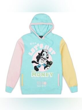 Reason Felix The Cat Let’s Get The Money Hoodie Sweatshirt Men’s Sz M Medium NWT